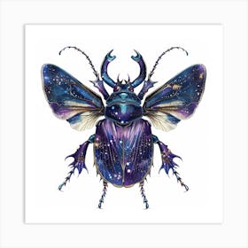 Galaxy Beetle Art Print