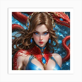 Sexy Dragon Girl hf Art Print