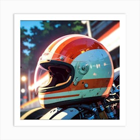 Motorcycle Helmet 1 Art Print