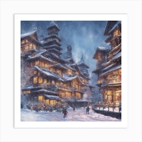 Christmas Village Art Print