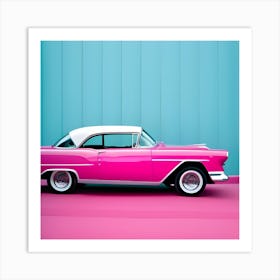 Pink Chevrolet Art Print