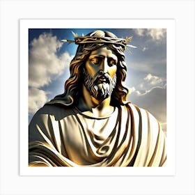 Jesus With Crown Of Thorns Art Print