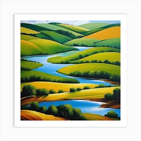 River Valley 1 Art Print