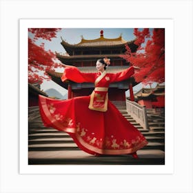 DANCING CHINESE FESTIVAL Art Print