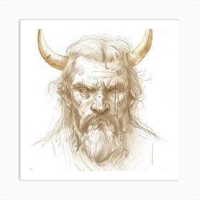 Horned Demon Art Print