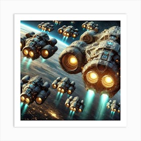 Orbital Bombers Converted Art Print