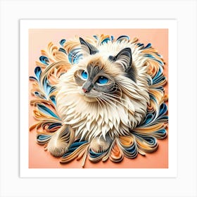 Feline Cat Creative Artwork Illustration 12 Art Print