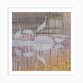 Birds In The Water Art Print