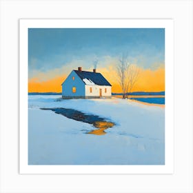 House In The Snow 8 Art Print