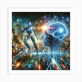 Futuristic Artificial Intelligence Concept Art Print