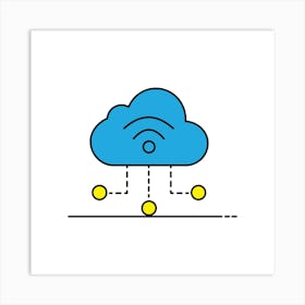 Cloud With Wifi Art Print