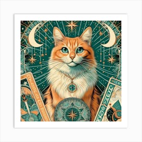 Ginger Kitty Knows Art Print