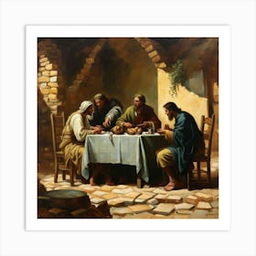 The Supper At Emmaus Art Print