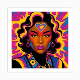 Psychedelic Woman Art Print