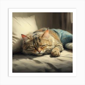 Cat Painting 3 Art Print