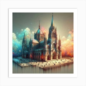 Cathedral In The Clouds 1 Art Print