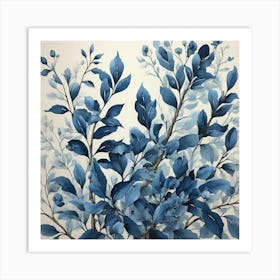 Blue Branches Art Print 1 Art Print