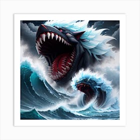 A Monstrous Tidal Wave 2 Art Print