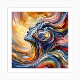 Abstract Of A Woman'S Head 1 Art Print