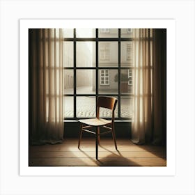 Chair In Front Of Window Art Print