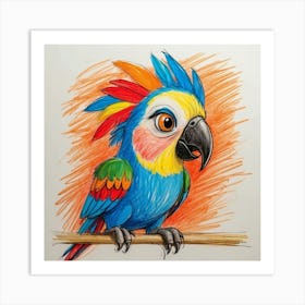 Colorful Parrot 52 Art Print