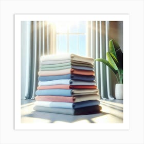 Stack Of Towels Art Print