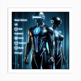 Two Humanoid Robots Art Print