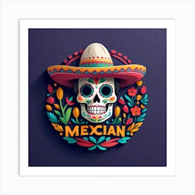 Mexican Skull 23 Art Print