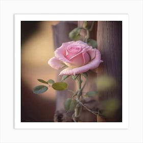 Pink Rose Art Print