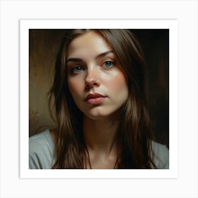 Portrait Of A Young Woman paintings art print Art Print