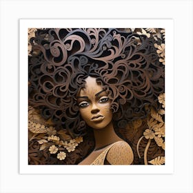 Afro Haired Woman 8 Art Print