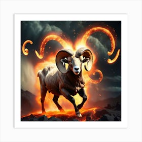 Ram Zodiac Sign 11 Art Print