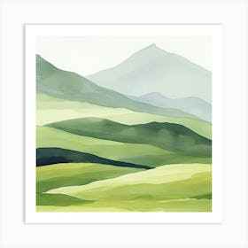 Editorial Art White Background Smoky Mountains 3 Art Print