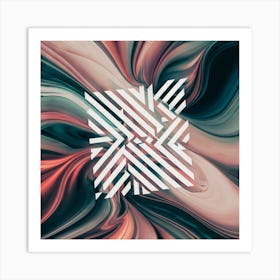 Geometric Pattern Of Shapes And Lines Stencil And Abstract Art Print Art Print