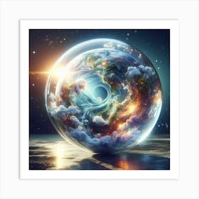 Earth In A Sphere Art Print