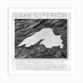 Lake Superior (STONE) Art Print