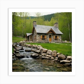 Small Cabin In The Woods Art Print