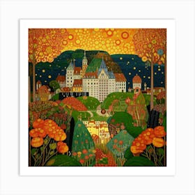 Klimt'S Castle Art Print