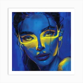 Neon Girl Art Print