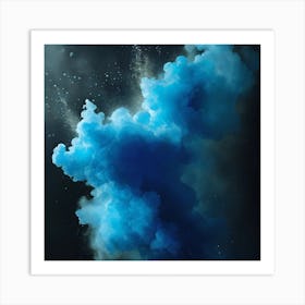 Blue Smoke Art Print