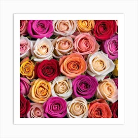 Colorful Roses 8 Art Print