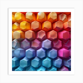 3d Cubes Background Art Print