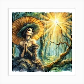 Fairy In The Forest Art Print