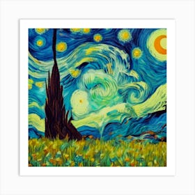 The Starry Night, Vincent Van Gogh Art Print