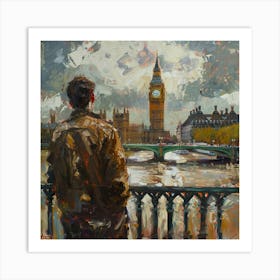 Ben and the Big Ben Oil Painting Art Print