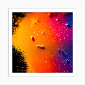 Abstract Colorful Paint Splashes Art Print