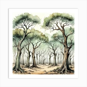 Forest Of Trees Art Print