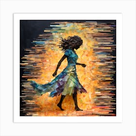 Girl In A Dress Art Print