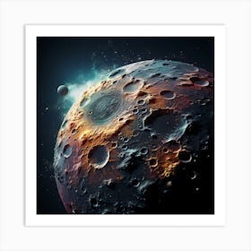 Moon In Space Art Print