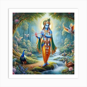 Lord Krishna 8 Art Print